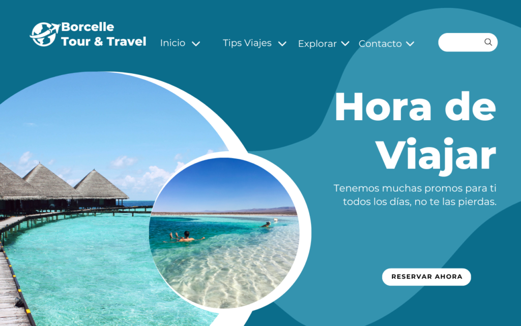 Imagen de diseño web para agencia de viajes.